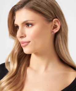 Alternatywny widok Piękne kolczyki z diamentami i szafirami w złocie 585 | KZD21293