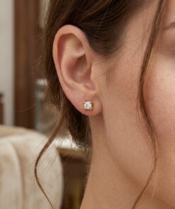 Alternatywny widok Złote kolczyki z brylantami 0,20ct H/Si2 z żółtego złota 585  KZ21376