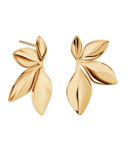 Stalowe kolczyki liście duże | PVD - KVD53615